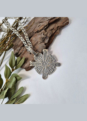 Срібна підвіска оберіг амулет Крес чорнене срібло 925 проби (АРТ.93668) 8.70г No Brand (337656683)