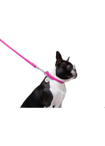 Поводок для собак кожаный Glamour, круглый, Д 8 мм, Дл 122 см розовый WAUDOG (322124854)