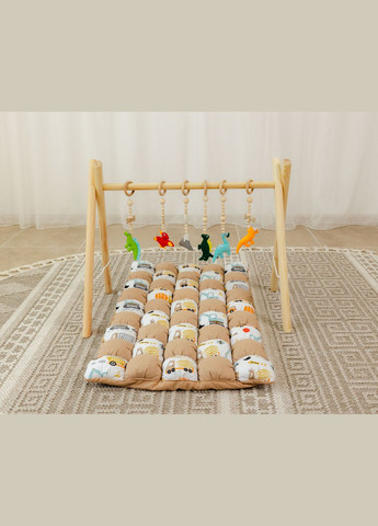 Мобіль дитячий підлоговий XRMASTER Динозаврики з матрациком Машинки, тренажер Монтессорі для новонароджених No Brand (347584726)