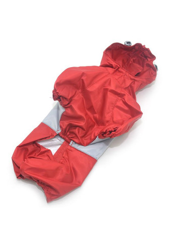 Дощовик для собак з капюшоном червоний Мопс1 28х60 см Zoo-hunt (280851708)