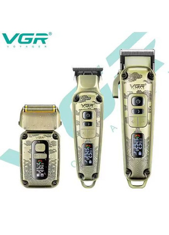 Набор для стрижки волос и бороды 3в1 VGR V642 — машинка, триммер, шейвер. No Brand - (366664475)