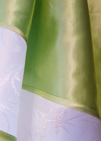 Жорсткий ламбрекен зі шторою FirankaТри Хвилі 3м салатовий (61_3ж) Firanka Style (340112003)