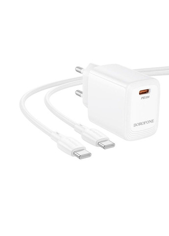 Сетевое зарядное устройство для BN26 Fuente single-port PD20W Charger Set (C to C) (EU) White Borofone (369457584)