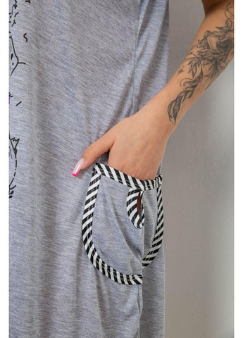 Сиреневое платье домашнее, цвет серо, 238rd80 No Brand