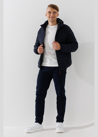 Синяя демисезонная куртка однотонная мужская 2321 shop (2000990914569) No Brand