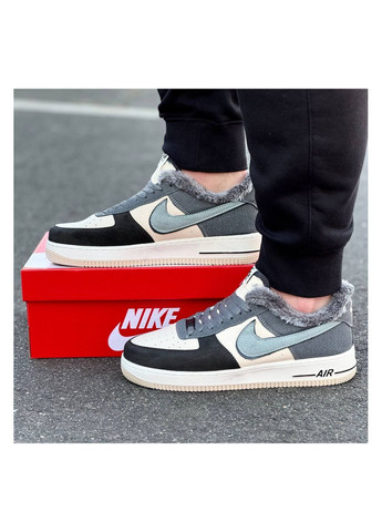 Сірі Зимовий стильні кросівки з хутром No Brand