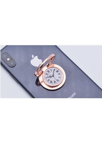 Кольцо-подставка/попсокет для телефона «Ancient time» металлический (розовое золото) China (366874431)