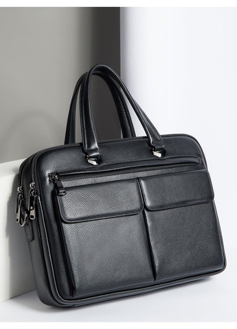 Премиальная деловая мужская кожаная сумка портфель из натуральной кожи для документов и ноутбука Qvant 252310 Tiding Сумки для ноутбуків (366889848)