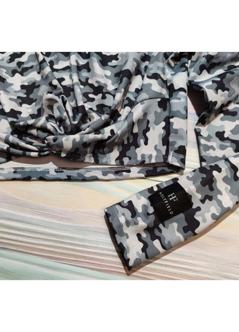 Серый демисезонный спортивный, повседневный лонгслив Holyfield камуфляжный