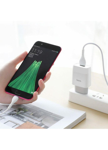 Блок для зарядки C72A Glorious single port charger set(Micro) White Hoco (367724282)