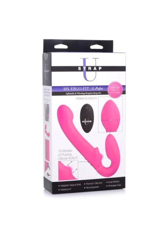 Страпон безременний з вібрацією G-Pulse з дистанційним пультом, рожевий Strap U (297131418)