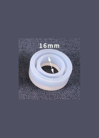 Форма для епоксидної смоли Молд кільце каблучка на палець Білий Силіконовий 24 мм x 24 мм Розмір 16 Finding (316249063)