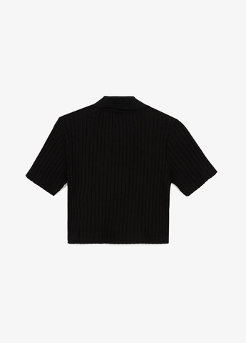 Чорна літня поло однотонний для дівчинки m115 140 см shop (2000990931559) Dinomin