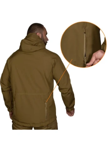 Койот демисезонная куртка stalker softshell coyote Camotec
