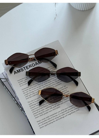 Солнцезащитные очки унисекс. Очки ромбы с металлической оправой. Брендовые очки унисекс. No Brand (370975352)