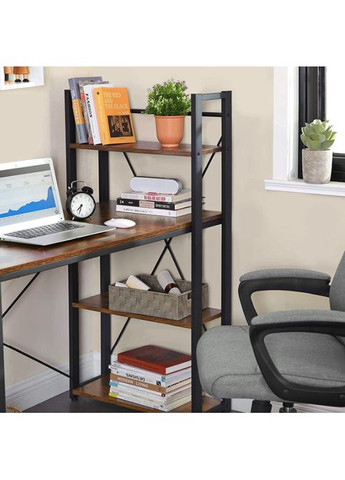 Компьютерный стол Devoko с боковыми полками в стиле Loft коричневый Leobert (361951751)