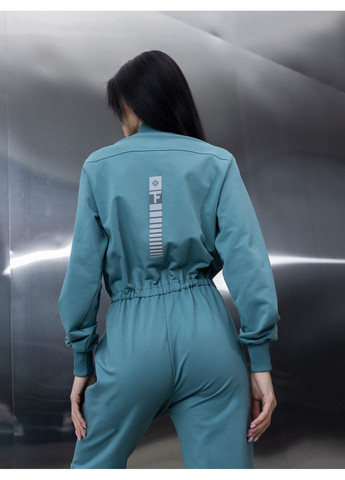 Комбінезон TOTALFIT комбінезон-брюки однотонний блакитний кежуал бавовна