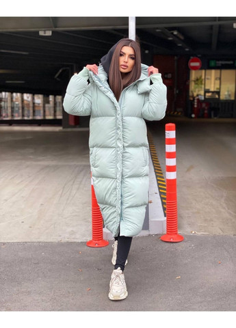 Мятный демисезонный Пуховик Style Point