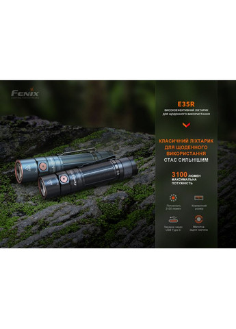 Ліхтар ручний E35R, блакитний | Лімітована серія Fenix (365728861)