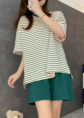 Зручний жіночий домашній комплект для сну та дому з футболки та шортиків Gray Comfort (1525-44-01) Macarena (311199147)