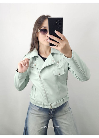 Зелена куртка косуха екошкіра Україна