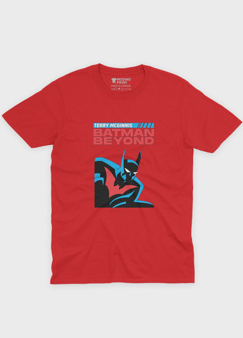 Красная демисезонная футболка для девочки с принтом супергероя - бэтмен (ts001-1-sre-006-003-017-g) Modno