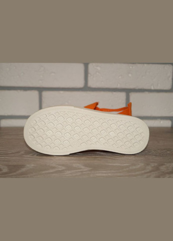 Оранжевые слипоны для девочки оранжевые Paliament с аппликацией, с логотипом, с белой подошвой