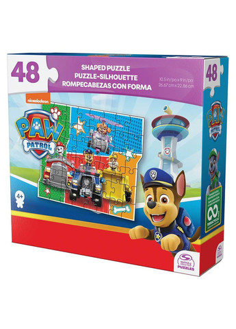 Пазл фігурний «Цуценячий патруль» - Герої на атомобілях (26см * 23см) 48 частин Spin Master (335054861)