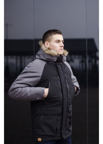 Парка seniora udacha Чорно-сірий Pobedov (259682001)