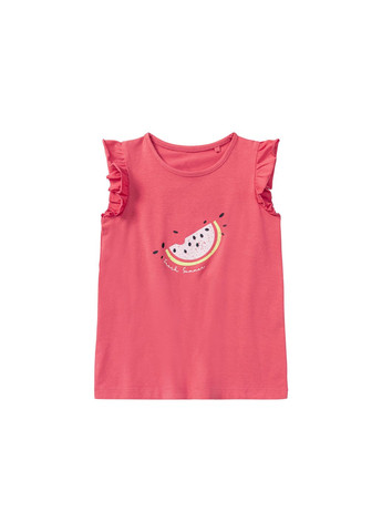 Розовая демисезонная футболка набор 2 шт. для девочки ecoprint 437249 Lupilu