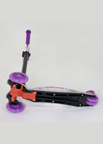 Детский самокат A 24664. Пластмассовый, 4 PU колеса с подсветкой. Фиолетовый Best Scooter (290983338)