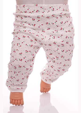 Комбінований демісезонний костюм із довгим рукавом для дівчинки трикотажний вишенька білий 56 см (33043) BABYKROHA