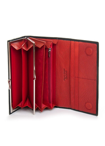 Шкіряний жіночий гаманець BR W1-V-4 black-red Dr. Bond (360938742)