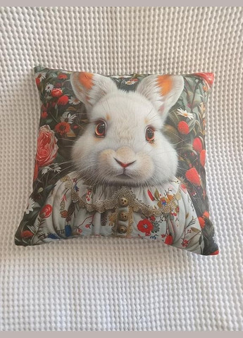 Декоративная подушка с принтом Кролик 45*45 см, съемный чехол Hanna (317171302)