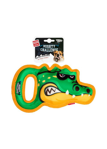 Игрушка для крупных собак Крокодил с пищалкой MIGHTY CHALLENGE, износостойкий текстиль, M, 25 см GiGwi (322002217)
