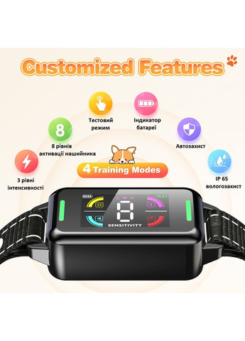 Антилай ошейник DOG Control Q11 умный, от лая, смарт-ошейник на аккумуляторе, стоп-лай, водонепроницаемый Bark Q11 (Black) (361057011)