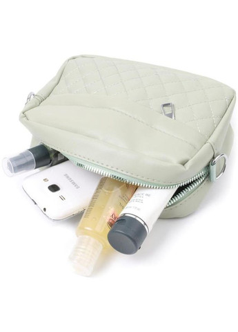 Сумка кросс-боди через плечо для телефона и для документов женская из экокожи маленькая Фисташковый 37238 Vintage (353690071)