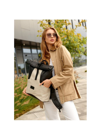 Жіночий рюкзак ролл RollTop X чорно-сірий Sambag (329692788)