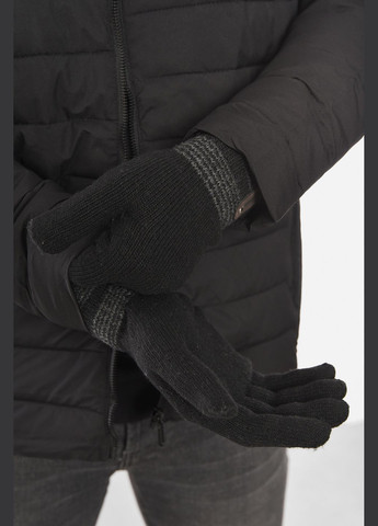 Перчатки мужские акриловые утепленные черного цвета Let's Shop (307791447)