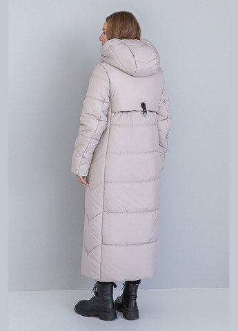 Бежевая зимняя зимня куртка-пальто сандра MioRichi