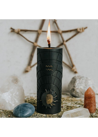 Черная восковая свеча знаки зодиака - Водолей 5Candles (322347491)