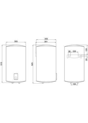 Водонагреватель электрический 30 л вертикальный, сухой ТЭН 1,6 кВт D30V16J1(D)K Thermo Alliance (276963915)