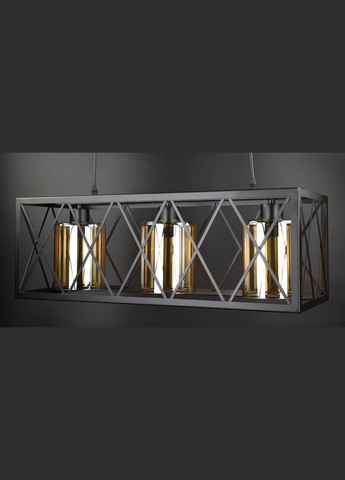 Люстра підвісна LOFT на 3 лампочки 26957 Чорний 35-100х25х63 см. Sunnysky (364755497)