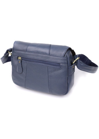 Сумка крос-боді через плече жіноча з натуральної шкіри маленька Синій 38286 Vintage (355245245)
