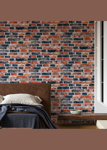 Самоклеюча 3D панель під сіро-синю катеринославську цеглу 700х770х3мм (48-3) SW-00001165 No Brand (328578358)