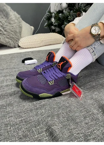 Фіолетові літні кросівки nike air jordan retro 4 canyon purple найк аір джордан фіолетові No Brand