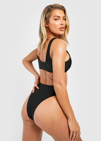 Черный летний купальник (лиф и трусики) раздельный Boohoo