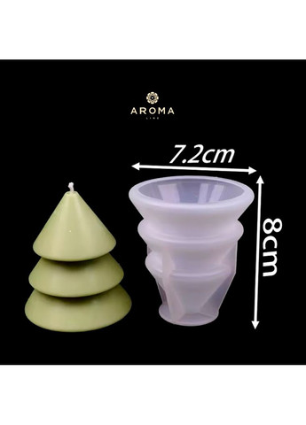 Форма для свечи Елка ЗD высотой 8 см Aroma (316648514)