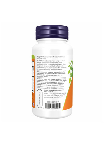 Women Balance, 90 капсул растительных Now Foods (347600979)