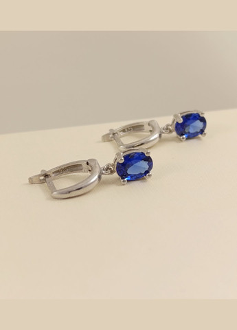 Срібні сережки з танзанітом С1004/В-тз Shatlen Сережки (328082564)